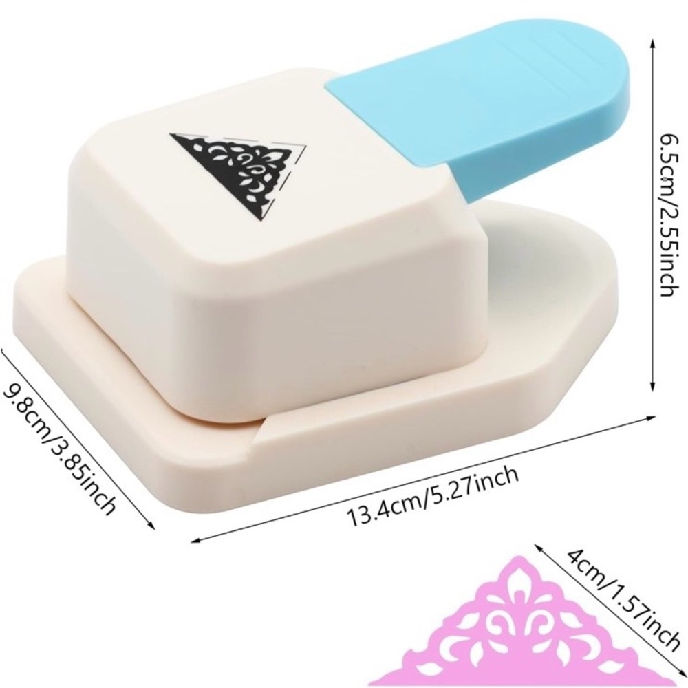 Corner Paper Punch Triangle Lace Pattern Scrapbooking Craft Punch Making Tool - Picture 2 of 5
